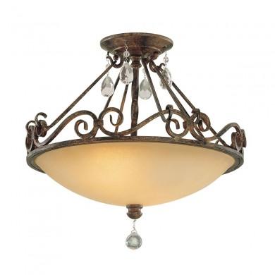 Plafonnier Chateau 2x60W E27 Bronze FEISS FE-CHATEAU-SF