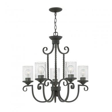 Lustre Casa 5x60W E27 Noir HINKLEY HK-CASA5