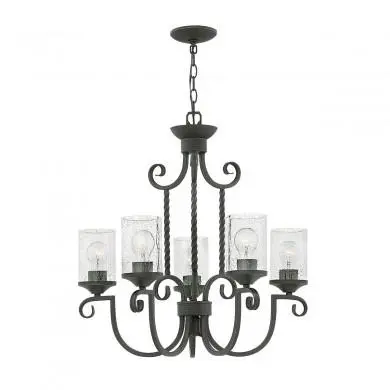 Lustre Casa 5x60W E27 Noir HINKLEY HK-CASA5