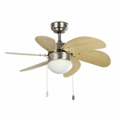 Ventilateur de Plafond Palao 81cm Nickel Erable FAR_33183 33183 Ventilateur de Plafond Palao 81cm Nickel Erable FARO 33183