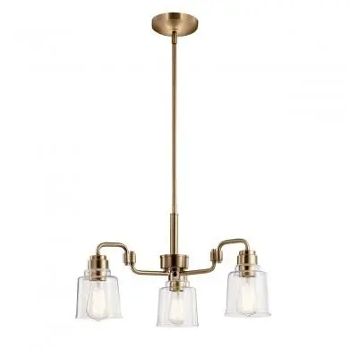 Lustre Aivian 3x60W E27 Laiton ELS_kl-aivian3-wbr KL-AIVIAN3-WBR Lustre Aivian 3x60W E27 Laiton KICHLER KL-AIVIAN3-WBR