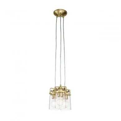 Suspension Brinley 3x60W E27 Laiton KICHLER KL-BRINLEY3-BB