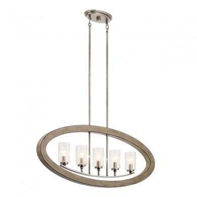 Suspension Grand Bank 5x60W E14 Gris KICHLER KL-GRAND-BANK5