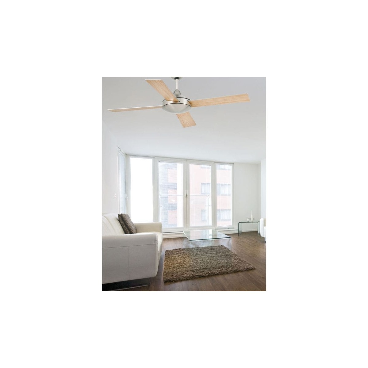 Westinghouse ventilateur de plafond Bendan Blanc avec éclairage LED et Westinghouse ventilateur de plafond Bendan Blanc avec éclairage LED et