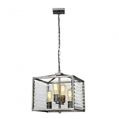 Suspension Louvre 4x60W E27 Gris ELSTEAD LIGHTING LOUVRE-4P