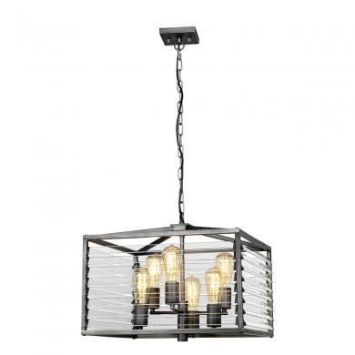 Suspension Louvre 6x60W E27 Gris ELSTEAD LIGHTING LOUVRE-6P