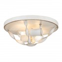 Plafonnier Bradbury 2x60W E14 Blanc antique