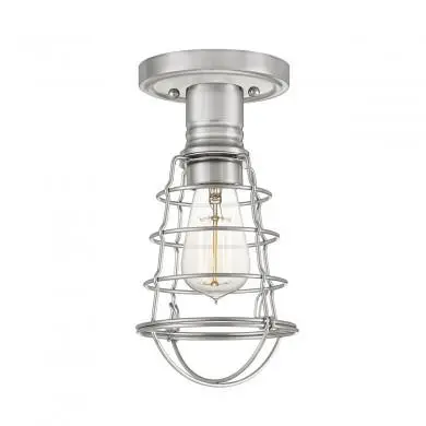 Plafonnier Mixon 1x60W E27 Nickel ELS_qz-mixon-sf-bn QZ-MIXON-SF-BN Plafonnier Mixon 1x60W E27 Nickel QUOIZEL QZ-MIXON-SF-BN