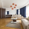 Suspension Araignée LUNA 5x60W E27 Or Aqua Red KOLARZ 0392.35.3.Aq.RV