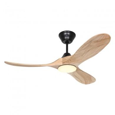 Ventilateur de Plafond LED Genuino 122cm Noir Bois Naturel CASAFAN 312265