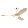 Ventilateur de Plafond LED Genuino 122cm Blanc Bois Naturel CASAFAN 312270