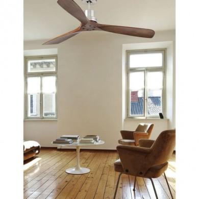 Ventilateur Plafond Lantau 132cm Nickel Bois FARO 33370DC