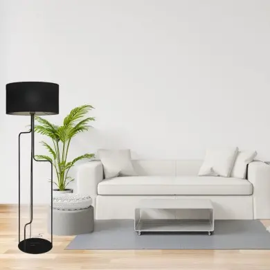 Lampadaire Borneo 1x15W Noir ACB H81792N