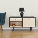 Lampe Bexley 1x60W E27 Noir Nickel Poli