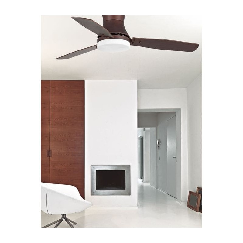 Ventilateur de Plafond Tonsay 132cm Brun foncé Cèdre Wengé FAR_33386 33386 Ventilateur de Plafond Tonsay 132cm Brun foncé Cèdre Wengé FARO 33386