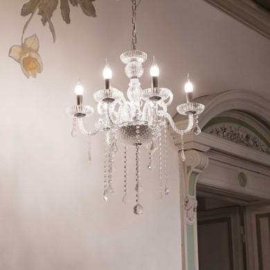 Lustre Pampilles GIUDECCA SP6 Transparent 40W max IDEAL LUX 27821