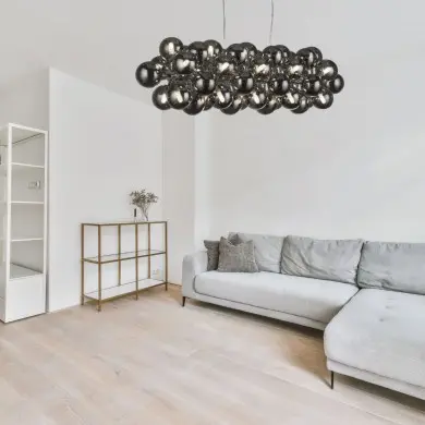 Suspension Boule Berry 25x7W G9 Chrome Fumé SEARCHLIGHT 52131-25SM