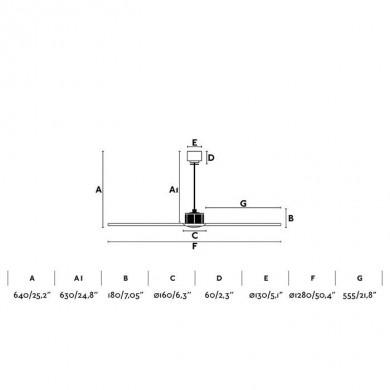 Ventilateur plafond Design Justfan 128cm FARO 33417