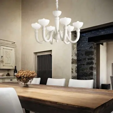 Lustre BON BON Blanc 8x40W IDEAL LUX 94007