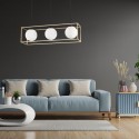 Suspension LINGOTTO Laiton antique E14 3x40W