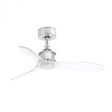 Ventilateur de Plafond Just Fan 81cm Chromé Transparent FARO 33426