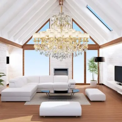 Lustre VERSAILLES 54x40W E14 Or KOLARZ 0414.824+18+12.3.SpT