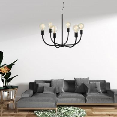 Lustre Amistoso 6x40W E27 Noir MARKSLOJD 108290