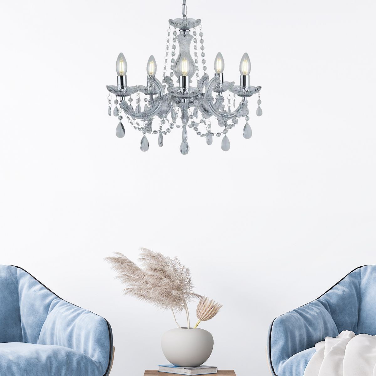 Lustre à pampilles cristal | Lustre pampille élégant | Boutica Design