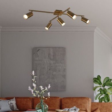 Plafonnier Marley Laiton fumé 5x35W GU10 TRIO LIGHTING 612400504