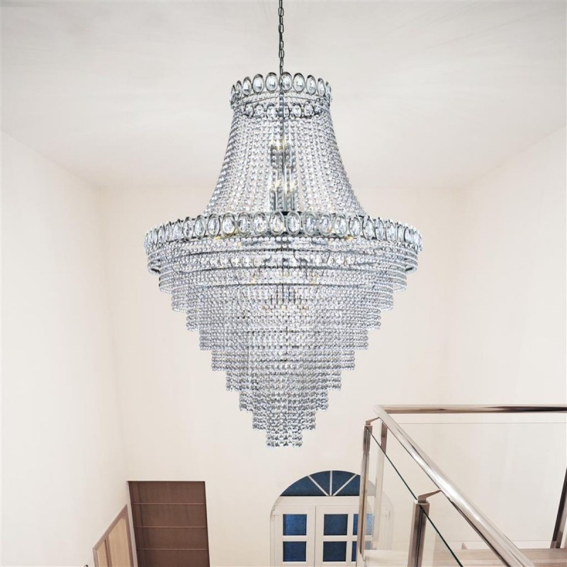 Lustre Montgolfière Louis 28x40W E14 Chrome SEARCHLIGHT 1711-102CC