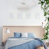 Ventilateur Plafond Fraser 121cm Blanc Transparent BOUTICA DESIGN 511030