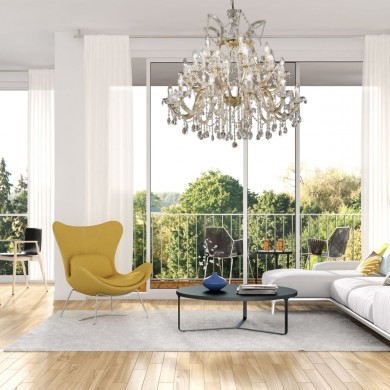 Lustre VALERIE 30x40W E14 Laiton poli KOLARZ 960.812+12+6