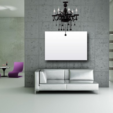 Lustre Baroque GIUDECCA Noir 6x40W IDEAL LUX 32504