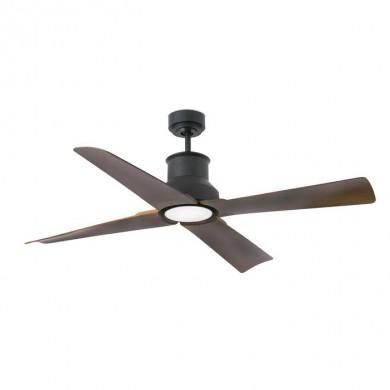 Ventilateur Plafond Winche 130cm Noir Bois FARO 33481