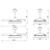 Ventilateur Plafond Rétractable Coin Fan 50cm Blanc MANTRA 8216