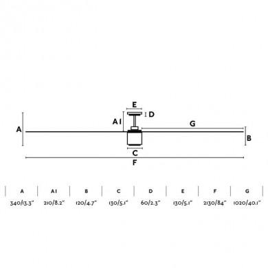 Ventilateur Plafond Blanc Attos 213cm FARO 33494