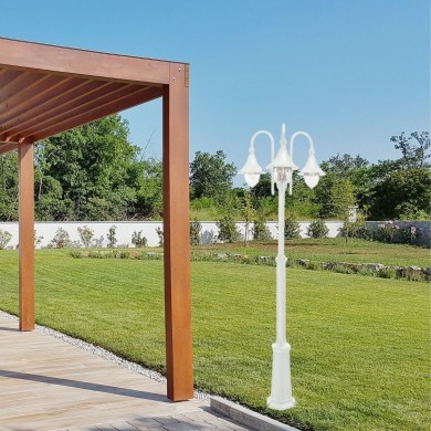 Lampadaire exterieur Blanc FIRENZE 3x57W Max NORLYS 830VI