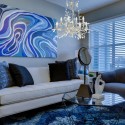 Lustre Almandite 8x40W E14 Or