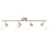 Plafonnier Design Scandinave BABSAN 4x3,5W E14 Bois clair-blanc BRILLIANT 51432/50