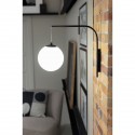 Applique Murale Dione 1x40W E14 Noir Blanc