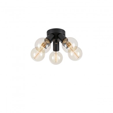 Plafonnier Mazzo 5x40W E27 Noir MARKSLOJD 108552
