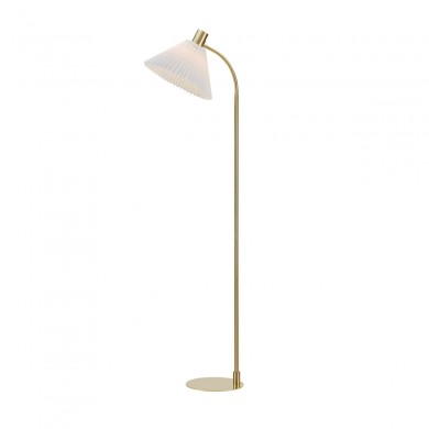 Lampadaire Mira 1x40W E27 Laiton brossé Blanc MARKSLOJD 108569