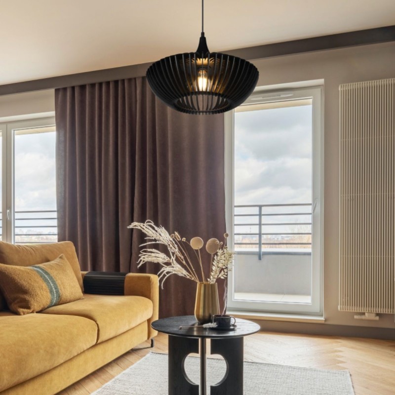 Suspension Colino 1x40W E27 Noir Mat TRI_315900132 315900132 Suspension Colino 1x40W E27 Noir Mat TRIO LIGHTING 315900132
