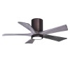 Ventilateur Plafond Irene 5HLK 107cm Bronze brossé Bois vieilli ATLAS FAN IR5HLK-BB-BW-42