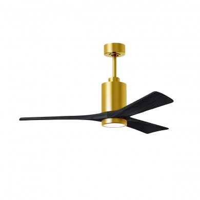 Ventilateur Plafond Patricia 3 132cm Laiton Noir ATLAS FAN PA3-BRBR-BK-52