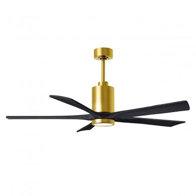 Ventilateur Plafond Patricia 5 152cm Laiton Noir ATLAS FAN PA5-BRBR-BK-60