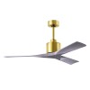 Ventilateur Plafond Nan 132cm Laiton Bois vieilli ATLAS FAN NK-BRBR-BW-52