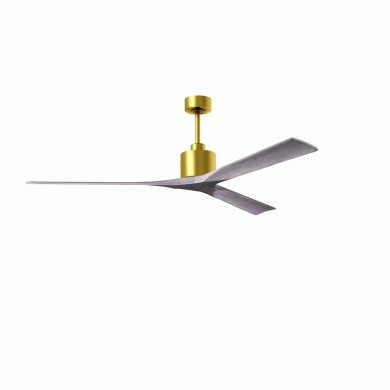 Ventilateur Plafond Nan XL 183cm Laiton Bois vieilli ATLAS FAN NKXL-BRBR-BW-72