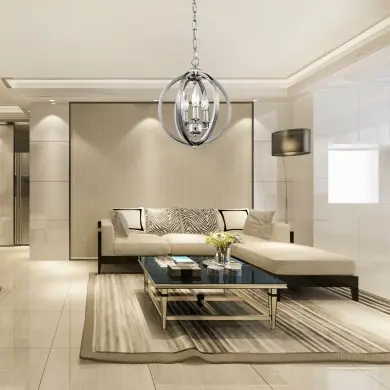 Suspension Interieur Corinne Nickel 3x60W E14 H508-1988mm FEISS FE-CORINNE-3P-S