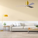 Ventilateur Plafond Patricia 3 132cm Laiton Bois vieilli